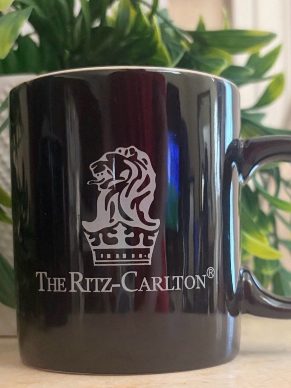The Ritz-Carlton Black Ceramic Logo Coffee Mug